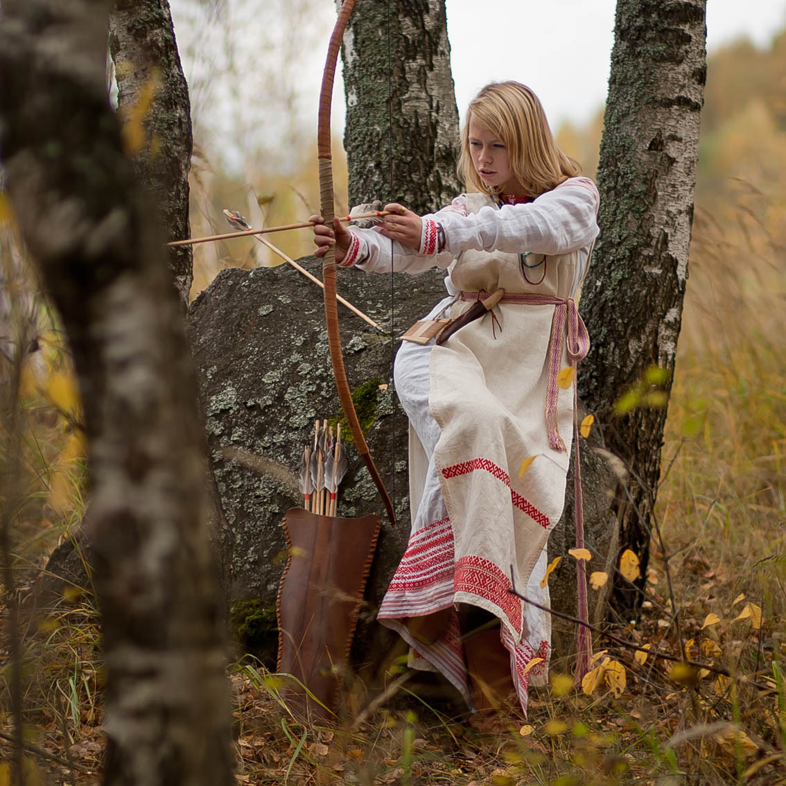 Sexy photo Girls in Slavic costumes in Samara