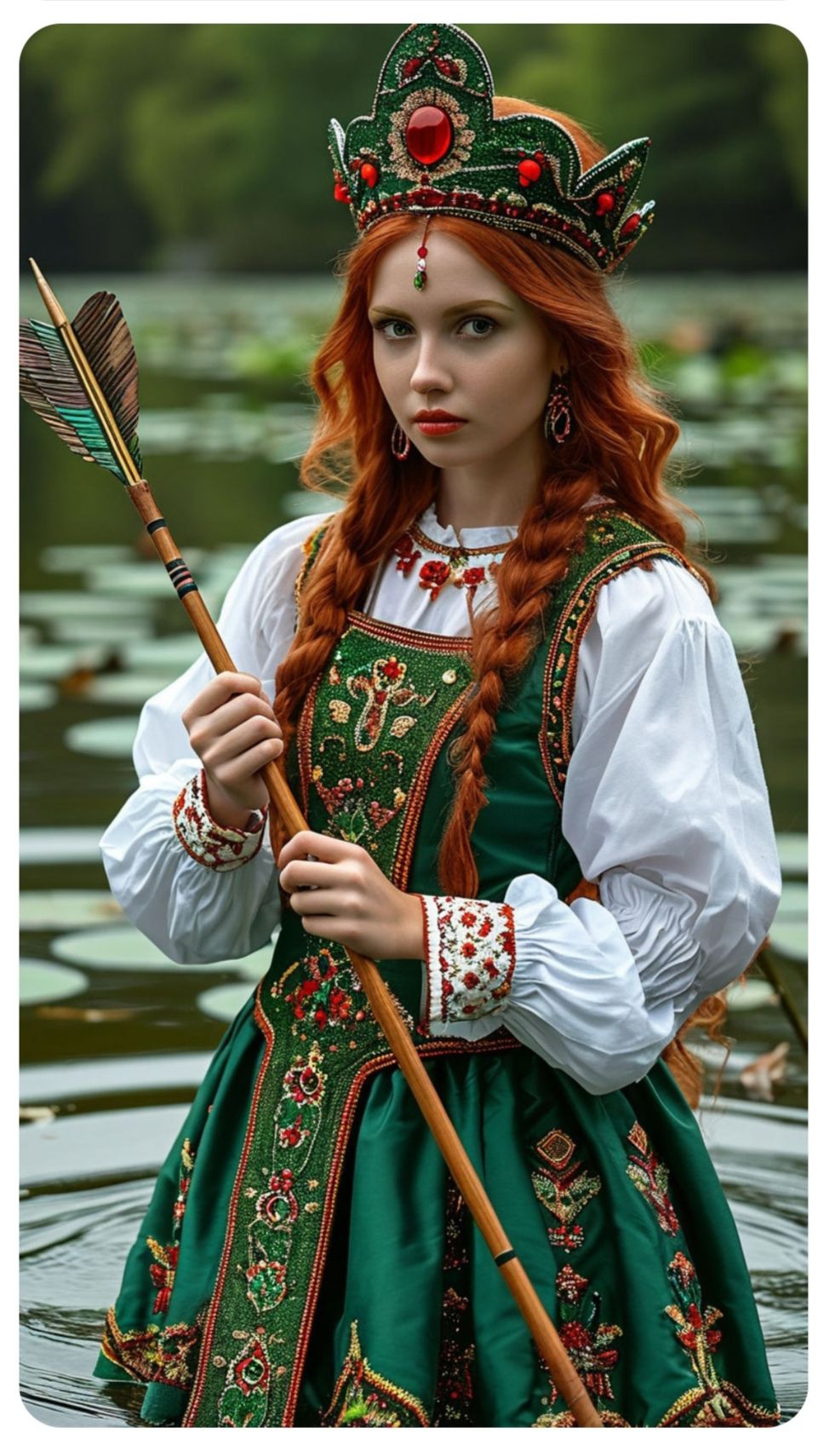 Nude girl Girls in Slavic costumes in Samara